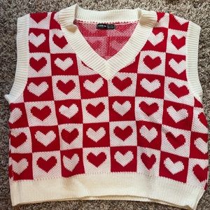 Heart vest sweater